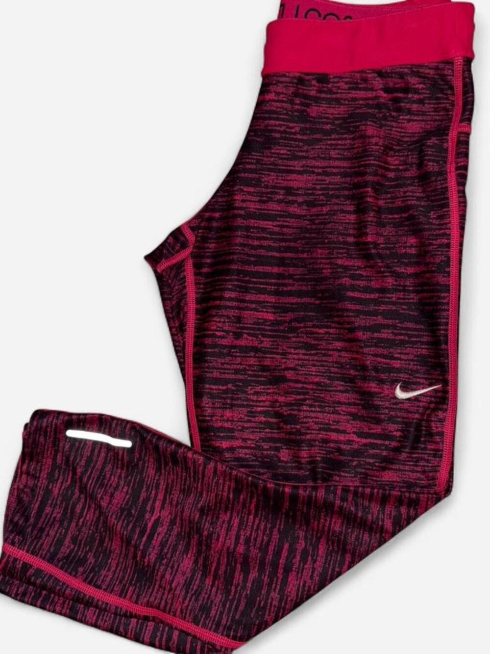 Nike pink & black cropped Dri-Fit leggings with pockets Size M